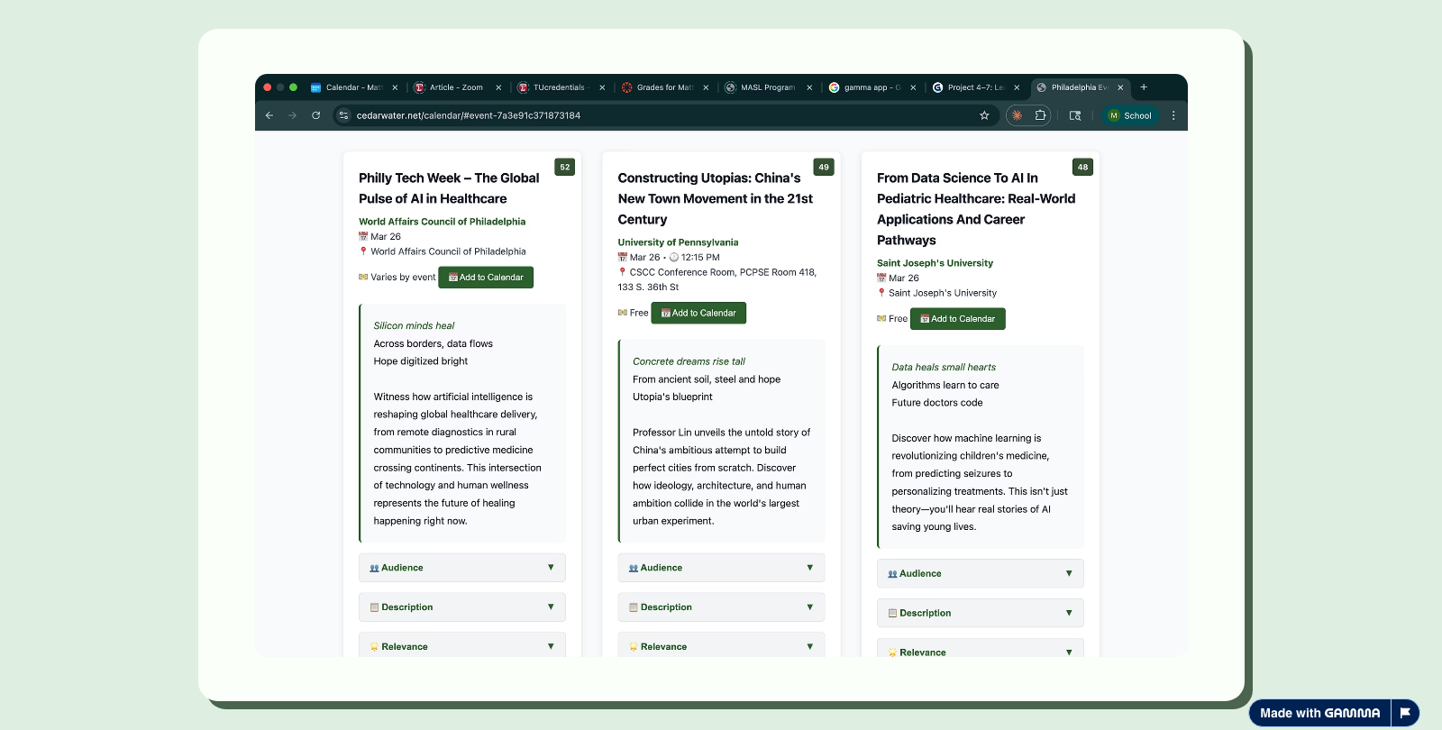 Philadelphia Events screenshot